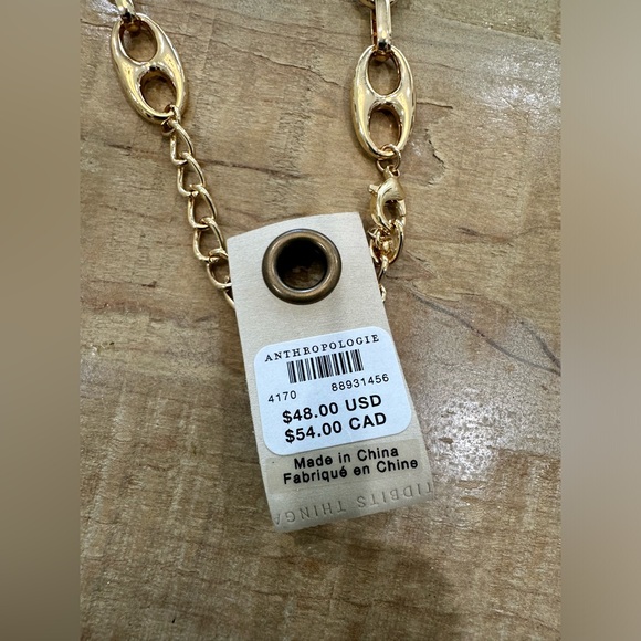 Anthropologie gold bottlecap link collar necklace choker statement jewelry - Picture 9 of 11